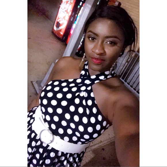 ✨HP✨Michael Kors Petite Dot-Print belted dress - Picture 6 of 6